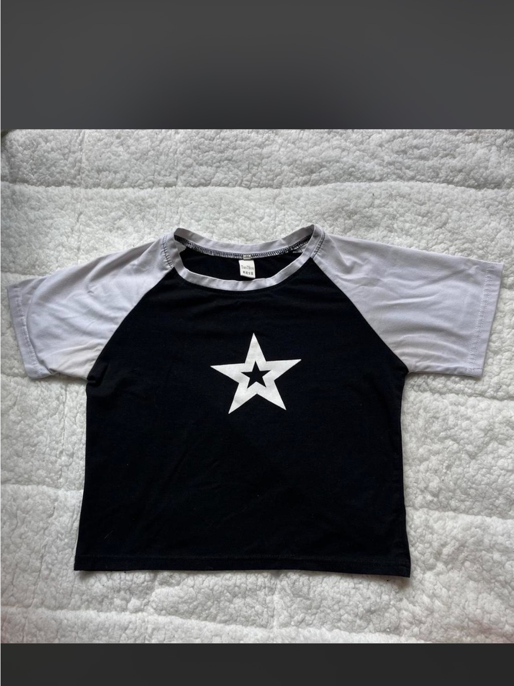 Black & White Star Raglan Tee